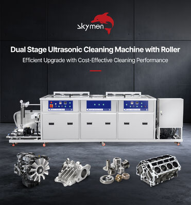 Máquina de limpieza ultrasónica de doble etapa con rodillo para una limpieza industrial eficiente