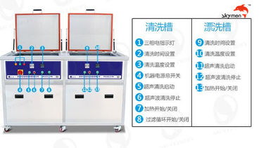 Limpiador ultrasónico industrial material 28/40KHz del SUS 304 para la grasa/el aceite pesados 80L
