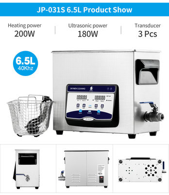 Baño ultrasónico de los portamaletas para el equipo del equipo de submarinismo con el calentador 200W 1,72 galones