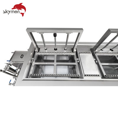 Máquina de limpieza ultrasónica de doble etapa con rodillo para una limpieza industrial eficiente