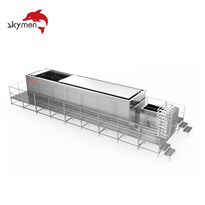 Máquina de limpieza ultrasónica de gran capacidad para intercambiadores de calor industriales, paquetes de tubos y componentes de alta resistencia