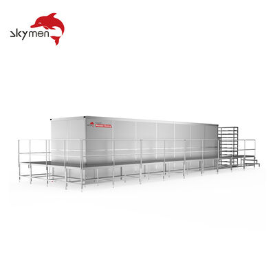 Máquina de limpieza ultrasónica de gran capacidad para intercambiadores de calor industriales, paquetes de tubos y componentes de alta resistencia