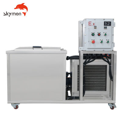 sola máquina de la limpieza ultrasónica del tanque del limpiador grande a prueba de explosiones industrial de la refrigeración 38L para los Autoparts 600W